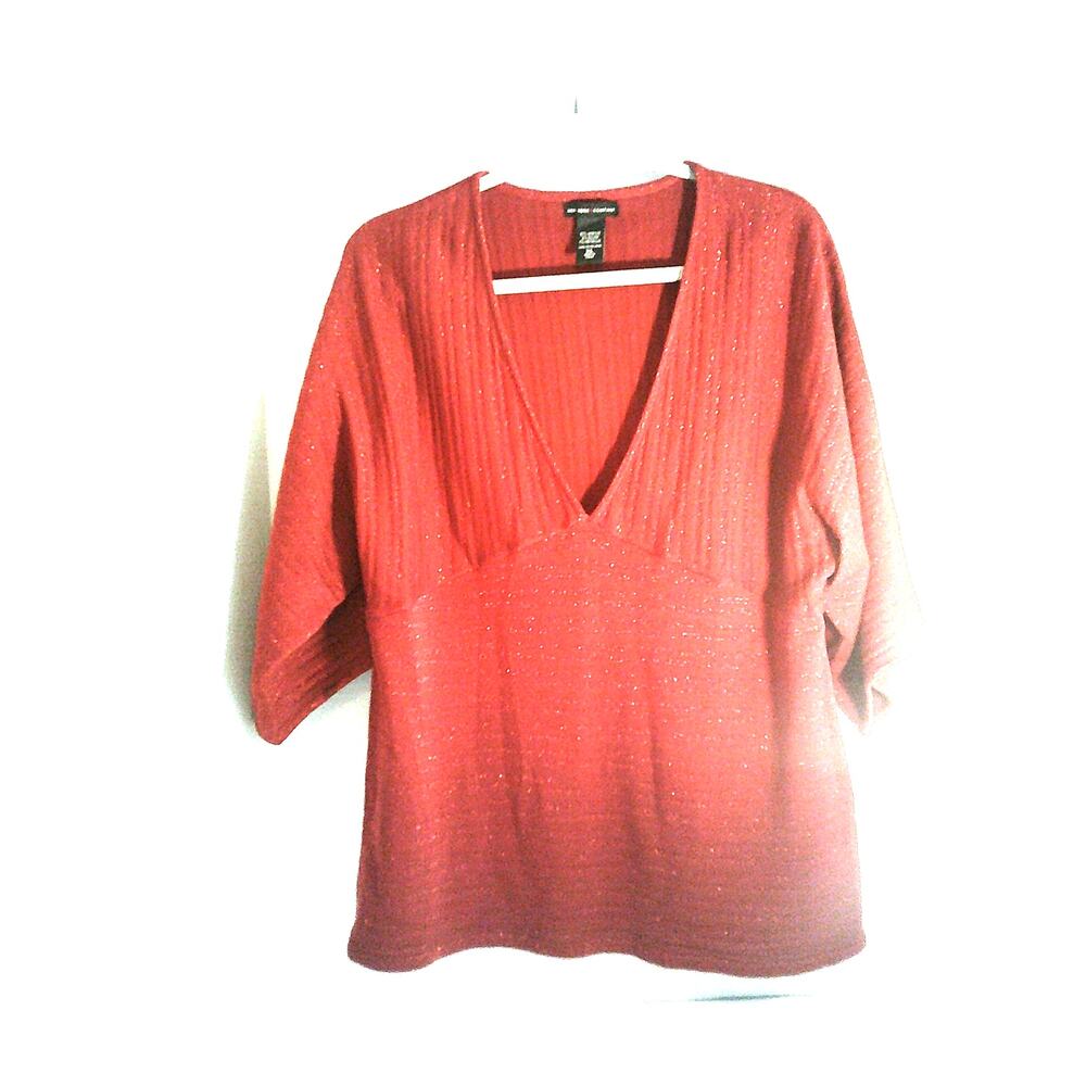 New York & Co Red Sweater 3/4 length sleeve size XL